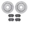 2502-74042 Geoperformance Drilled/Slotted Rotors w/5000 Advanced Brake Pads Kit, 2006-2021 Audi/Volkswagen, Position: Rear - image 1
