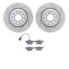 2502-74045 Geoperformance Drilled/Slotted Rotors w/5000 Advanced Brake Pads Kit, Fits Select Audi/Volkswagen, Position: Rear - image 1