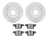 2502-74047 Geoperformance Drilled/Slotted Rotors w/5000 Advanced Brake Pads Kit, 2017-2019 Audi/Volkswagen, Position: Rear - image 1
