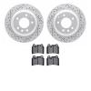 2502-74064 Geoperformance Drilled/Slotted Rotors w/5000 Advanced Brake Pads Kit, 2008-2009 Audi/Volkswagen, Position: Rear - image 1