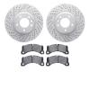 2502-74069 Geoperformance Drilled/Slotted Rotors w/5000 Advanced Brake Pads Kit, 2011-2014 Porsche, Position: Front - image 1