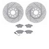2502-74075 Geoperformance Drilled/Slotted Rotors w/5000 Advanced Brake Pads Kit, 2012-2020 Audi/Volkswagen, Position: Front - image 1