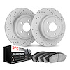 2502-74077 Geoperformance Drilled/Slotted Rotors w/5000 Advanced Brake Pads Kit, 2005-2018 Audi/Volkswagen, Position: Rear - image 1