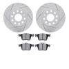 2502-74081 Geoperformance Drilled/Slotted Rotors w/5000 Advanced Brake Pads Kit, Fits Select Audi/Volkswagen, Position: Rear - image 1