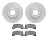 2502-74087 Geoperformance Drilled/Slotted Rotors w/5000 Advanced Brake Pads Kit, 2012-2018 Porsche, Position: Front - image 1