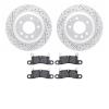 2502-74089 Geoperformance Drilled/Slotted Rotors w/5000 Advanced Brake Pads Kit, 2011-2014 Porsche, Position: Rear - image 1