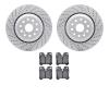 2502-75022 Geoperformance Drilled/Slotted Rotors w/5000 Advanced Brake Pads Kit, 2018-2021 Lexus/Toyota/Scion, Position: Rear - image 1
