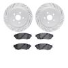 2502-75038 Geoperformance Drilled/Slotted Rotors w/5000 Advanced Brake Pads Kit, Fits Select Lexus/Toyota/Scion, Position: Rear - image 1