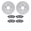 2502-76000 Geoperformance Drilled/Slotted Rotors w/5000 Advanced Brake Pads Kit, 1992-2001 Lexus/Toyota/Scion, Position: Front - image 1