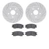 2502-76001 Geoperformance Drilled/Slotted Rotors w/5000 Advanced Brake Pads Kit, 1992-2003 Lexus/Toyota/Scion, Position: Front - image 1
