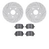 2502-76002 Geoperformance Drilled/Slotted Rotors w/5000 Advanced Brake Pads Kit, 1997-2004 Lexus/Toyota/Scion, Position: Front - image 1