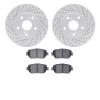 2502-76003 Geoperformance Drilled/Slotted Rotors w/5000 Advanced Brake Pads Kit, 2002-2006 Lexus/Toyota/Scion, Position: Front - image 1