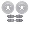 2502-76007 Geoperformance Drilled/Slotted Rotors w/5000 Advanced Brake Pads Kit, 2003-2006 Lexus/Toyota/Scion, Position: Front - image 1
