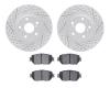 2502-76008 Geoperformance Drilled/Slotted Rotors w/5000 Advanced Brake Pads Kit, 2004-2004 Lexus/Toyota/Scion, Position: Front - image 1