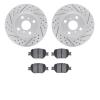 2502-76013 Geoperformance Drilled/Slotted Rotors w/5000 Advanced Brake Pads Kit, 2000-2010 Lexus/Toyota/Scion, Position: Front - image 1