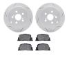 2502-76016 Geoperformance Drilled/Slotted Rotors w/5000 Advanced Brake Pads Kit, 2005-2010 Lexus/Toyota/Scion, Position: Rear - image 1