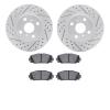 2502-76033 Geoperformance Drilled/Slotted Rotors w/5000 Advanced Brake Pads Kit, 2006-2018 Lexus/Toyota/Scion, Position: Front - image 1