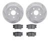 2502-76035 Geoperformance Drilled/Slotted Rotors w/5000 Advanced Brake Pads Kit, 2007-2012 Lexus/Toyota/Scion, Position: Rear - image 1