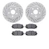 2502-76044 Geoperformance Drilled/Slotted Rotors w/5000 Advanced Brake Pads Kit, 2010-2017 Lexus/Toyota/Scion, Position: Front - image 1
