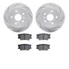 2502-76048 Geoperformance Drilled/Slotted Rotors w/5000 Advanced Brake Pads Kit, 2012-2018 Lexus/Toyota/Scion, Position: Rear - image 1
