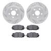 2502-76055 Geoperformance Drilled/Slotted Rotors w/5000 Advanced Brake Pads Kit, Fits Select Lexus/Toyota/Scion, Position: Front - image 1