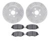 2502-76057 Geoperformance Drilled/Slotted Rotors w/5000 Advanced Brake Pads Kit, Fits Select Lexus/Toyota/Scion, Position: Front - image 1