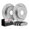 2502-76072 Geoperformance Slotted Brake Rotors w/5000 Advanced Brake Pads Kit, 2001-2003 Lexus/Toyota/Scion, Position: Rear - image 1