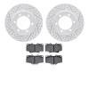2502-76077 Geoperformance Drilled/Slotted Rotors w/5000 Advanced Brake Pads Kit, 1995-2004 Lexus/Toyota/Scion, Position: Front - image 1