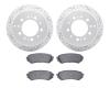 2502-76116 Geoperformance Drilled/Slotted Rotors w/5000 Advanced Brake Pads Kit, 1998-2007 Lexus/Toyota/Scion, Position: Rear - image 1