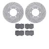 2502-76117 Geoperformance Drilled/Slotted Rotors w/5000 Advanced Brake Pads Kit, 2000-2002 Lexus/Toyota/Scion, Position: Front - image 1