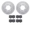2502-76147 Geoperformance Drilled/Slotted Rotors w/5000 Advanced Brake Pads Kit, Fits Select Lexus/Toyota/Scion, Position: Front - image 1