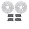 2502-76150 Geoperformance Drilled/Slotted Rotors w/5000 Advanced Brake Pads Kit, 2004-2009 Lexus/Toyota/Scion, Position: Rear - image 1