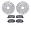 2502-76151 Geoperformance Drilled/Slotted Rotors w/5000 Advanced Brake Pads Kit, 2004-2009 Lexus/Toyota/Scion, Position: Front - image 1