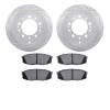 2502-76163 Geoperformance Drilled/Slotted Rotors w/5000 Advanced Brake Pads Kit, Fits Select Lexus/Toyota/Scion, Position: Rear - image 1