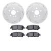 2502-76165 Geoperformance Drilled/Slotted Rotors w/5000 Advanced Brake Pads Kit, 2008-2013 Lexus/Toyota/Scion, Position: Rear - image 1