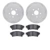 2502-76167 Geoperformance Drilled/Slotted Rotors w/5000 Advanced Brake Pads Kit, 2010-2020 Lexus/Toyota/Scion, Position: Rear - image 1