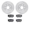 2502-76177 Geoperformance Drilled/Slotted Rotors w/5000 Advanced Brake Pads Kit, 2006-2018 Lexus/Toyota/Scion, Position: Rear - image 1