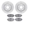 2502-76183 Geoperformance Drilled/Slotted Rotors w/5000 Advanced Brake Pads Kit, Fits Select Lexus/Toyota/Scion, Position: Front - image 1