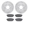 2502-80006 Geoperformance Drilled/Slotted Rotors w/5000 Advanced Brake Pads Kit, 2001-2003 Ford/Lincoln/Mercury/Mazda, Position: - image 1