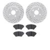 2502-80009 Geoperformance Drilled/Slotted Rotors w/5000 Advanced Brake Pads Kit, 2001-2005 Ford/Lincoln/Mercury/Mazda, Position: - image 1