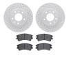 2502-80011 Geoperformance Drilled/Slotted Rotors w/5000 Advanced Brake Pads Kit, 2003-2005 Ford/Lincoln/Mercury/Mazda, Position: - image 1
