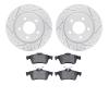2502-80014 Geoperformance Drilled/Slotted Rotors w/5000 Advanced Brake Pads Kit, 2004-2013 Ford/Lincoln/Mercury/Mazda, Position: - image 1