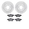2502-80015 Geoperformance Drilled/Slotted Rotors w/5000 Advanced Brake Pads Kit, 2007-2013 Ford/Lincoln/Mercury/Mazda, Position: - image 1