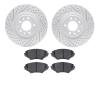 2502-80020 Geoperformance Drilled/Slotted Rotors w/5000 Advanced Brake Pads Kit, 2004-2011 Ford/Lincoln/Mercury/Mazda, Position: - image 1