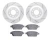 2502-80023 Geoperformance Drilled/Slotted Rotors w/5000 Advanced Brake Pads Kit, 2006-2007 Ford/Lincoln/Mercury/Mazda, Position: - image 1