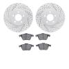2502-80025 Geoperformance Drilled/Slotted Rotors w/5000 Advanced Brake Pads Kit, 2007-2013 Ford/Lincoln/Mercury/Mazda, Position: - image 1
