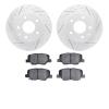 2502-80026 Geoperformance Drilled/Slotted Rotors w/5000 Advanced Brake Pads Kit, 2014-2016 Ford/Lincoln/Mercury/Mazda, Position: - image 1