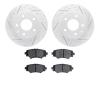 2502-80027 Geoperformance Drilled/Slotted Rotors w/5000 Advanced Brake Pads Kit, 2014-2016 Ford/Lincoln/Mercury/Mazda, Position: - image 1