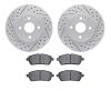 2502-80028 Geoperformance Drilled/Slotted Rotors w/5000 Advanced Brake Pads Kit, 2011-2015 Ford/Lincoln/Mercury/Mazda, Position: - image 1
