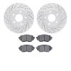 2502-80032 Geoperformance Drilled/Slotted Rotors w/5000 Advanced Brake Pads Kit, 2014-2018 Ford/Lincoln/Mercury/Mazda, Position: - image 1